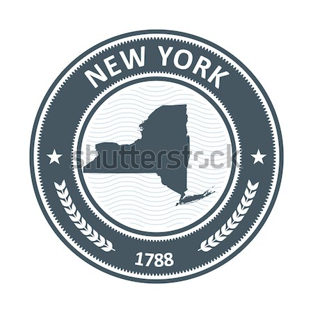 Nowy Jork pieczęć Pokaż sylwetka podróży pieczęć Zdjęcia stock © gomixer