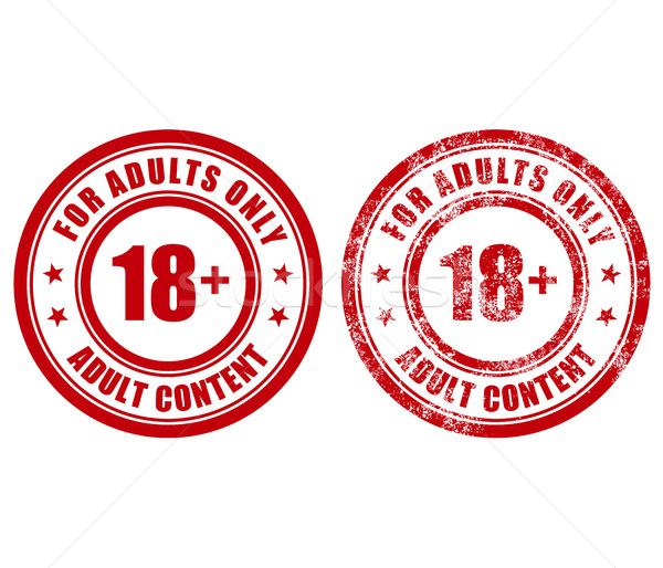 Adult only sign - age restriction, shabby stamp  Stock photo © gomixer
