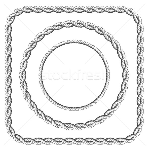Frames of twisted rope with rounded corners Stock photo © gomixer