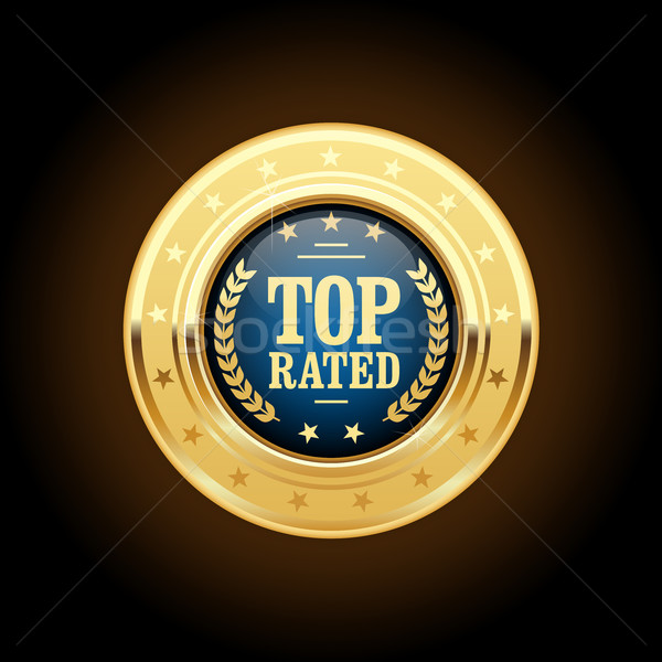 Stock photo: Top rated golden insignia - appreciated medal