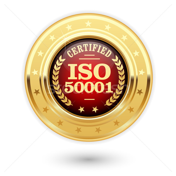 [[stock_photo]]: Iso · certifié · médaille · énergie · gestion · tampon