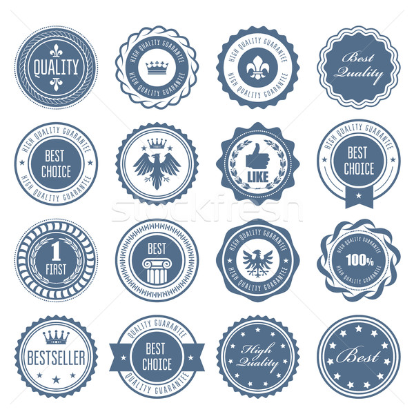Emblems, badges and stamps - awards and seals designs Stock photo © gomixer