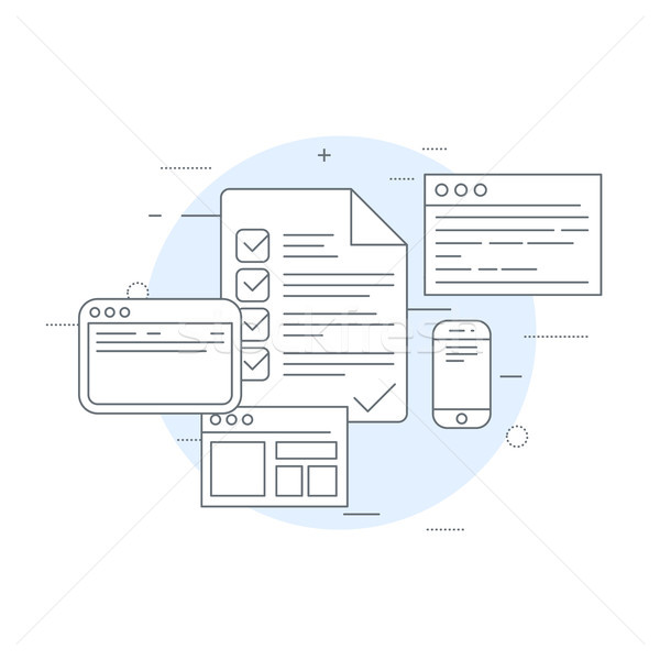 Zdjęcia stock: Dokumentów · ikona · workflow · inwentarz · audytu