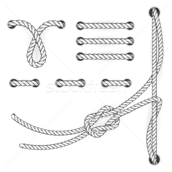 Attested document rope stitchs and loops - file filing suturing Stock photo © gomixer
