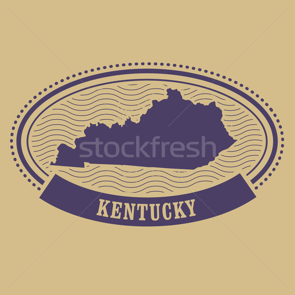 Kentucky carte silhouette ovale tampon Voyage [[stock_photo]] © gomixer