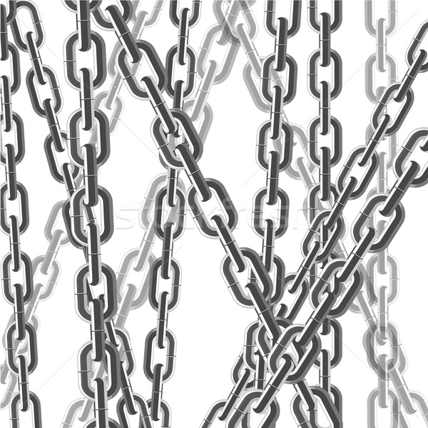 Stock photo: Intersection of chain lines - vertical chain background