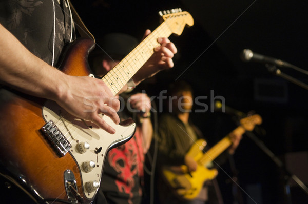 Gitarist festival seçici odak eller müzisyen Stok fotoğraf © Gordo25