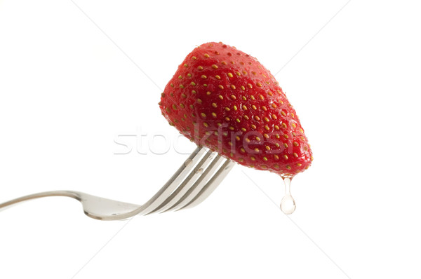 Strawberry on a Fork Stock photo © Gordo25