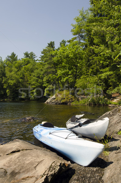 Kayaks on an Island Stock photo © Gordo25