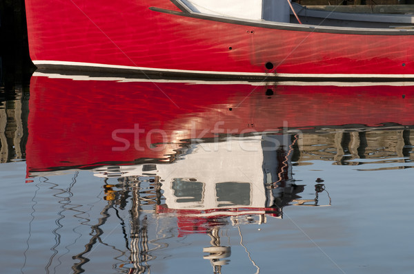 Red Boat Reflection Stock photo © Gordo25