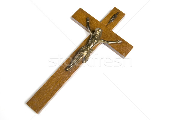 木製 クロス 白 神 祈り 宗教 ストックフォト © Gordo25