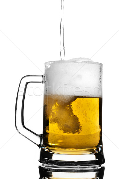 Cerveja contraste isolado branco textura Foto stock © gorgev