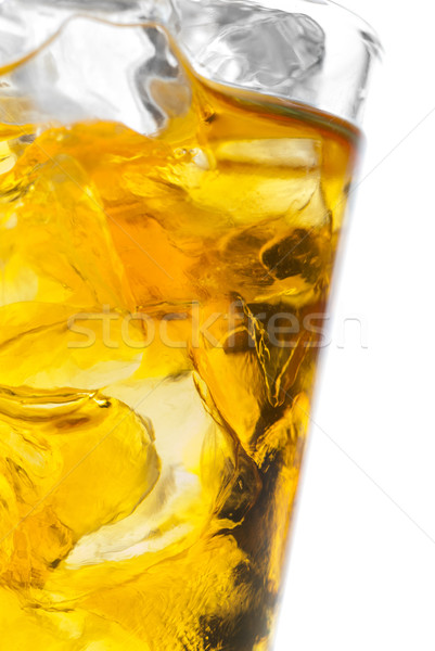 Közelkép whiskey lövés jég üveg háttér Stock fotó © gorgev