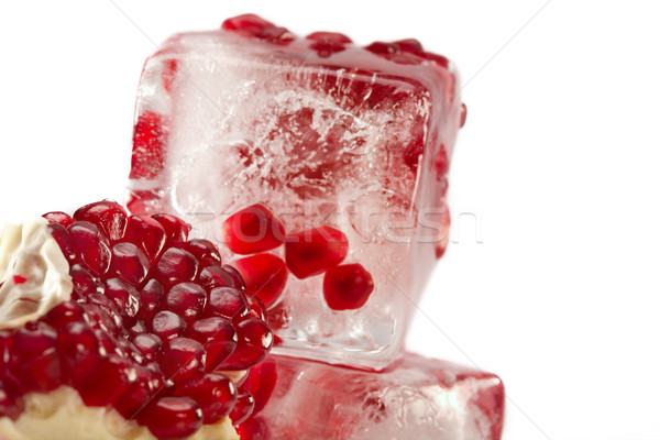 Granat lodu jagody dojrzały biały owoców Zdjęcia stock © Goruppa