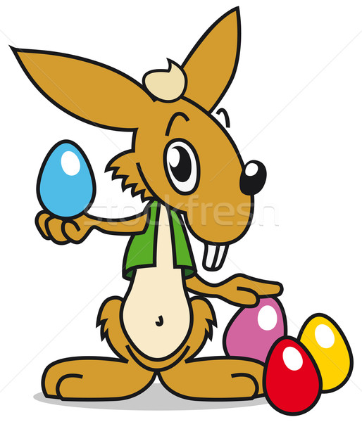 Easterbunny with Easter eggs Stock photo © Grafistart