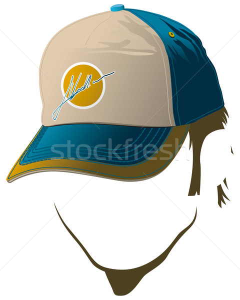 男性 顔 野球帽 孤立した 白 男 ストックフォト © Grafistart