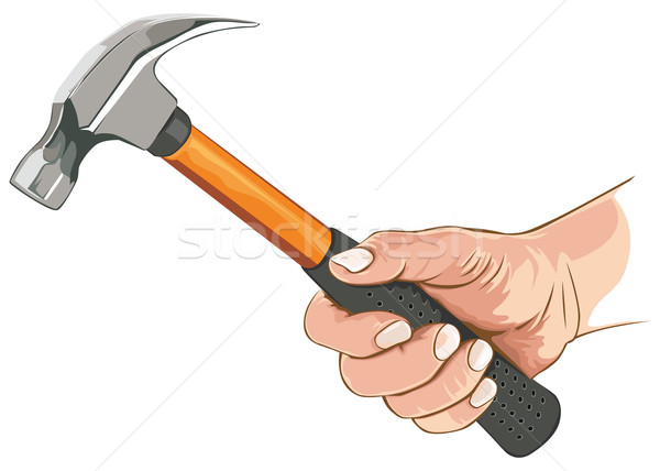 Klaue Hammer Hand Metall Industrie Werkzeuge Stock foto © Grafistart