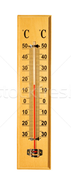 Legno termometro isolato bianco sfondo scala Foto d'archivio © Grafistart