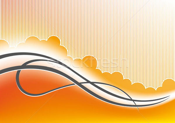 Abstract arancione colore onda concetto funky Foto d'archivio © Grafistart