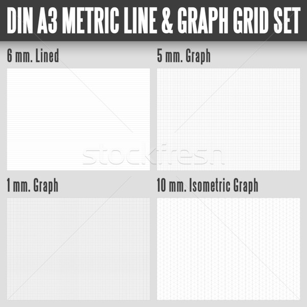 DIN A3 metric line and graph grid Stock photo © Grafistart