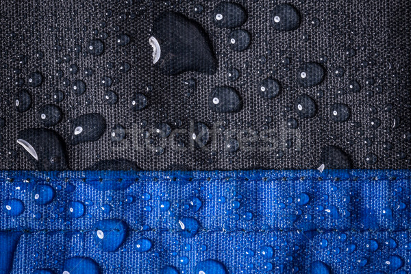 Tropfen Wassertropfen Wasser wasserdicht Tuch Textur Stock foto © grafvision