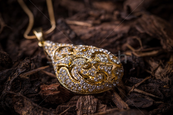 Kicsi kő arany klasszikus gyönyörű stílus Stock fotó © grafvision
