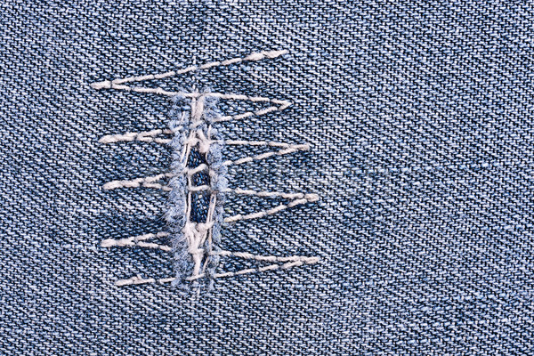 Stock photo: Jeans with detail stitching