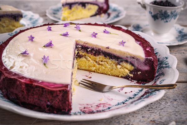 Homemade blueberry cake Stock photo © grafvision
