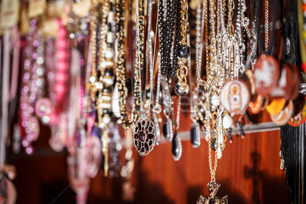 Stock photo: Bunch of necklaces