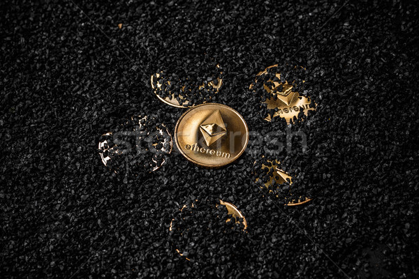 Gold etherium coin  Stock photo © grafvision