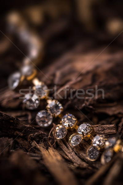 Vrouwelijk ketting bergkristal mode achtergrond schoonheid Stockfoto © grafvision