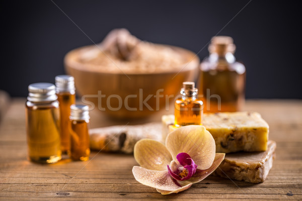 Spa jabón aceites esenciales flor Foto stock © grafvision