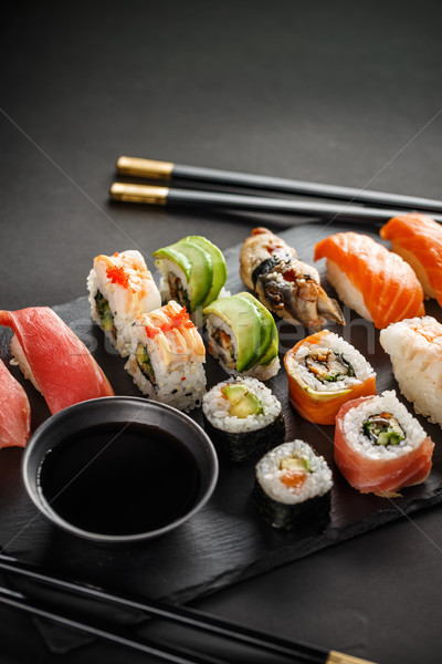 Sushi rolls and shrimp tempura  Stock photo © grafvision