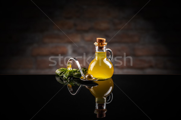 Olive oil in small oilcan Stock photo © grafvision