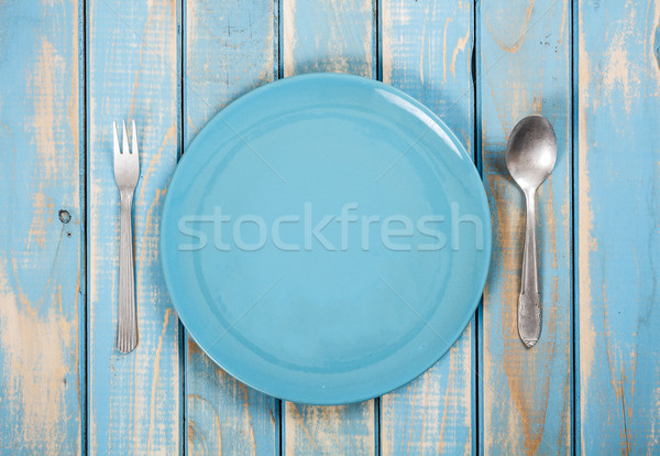 Blue dinner set Stock photo © grafvision