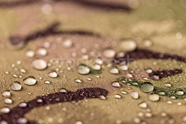 Wasserdicht Tarnung Tuch Tropfen Wasser Textur Stock foto © grafvision