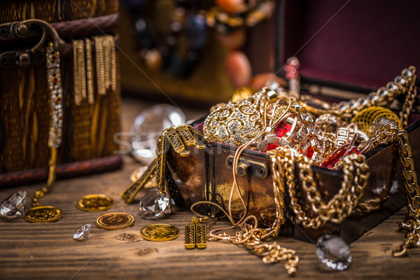 Stock photo: Pirate treasure chest 