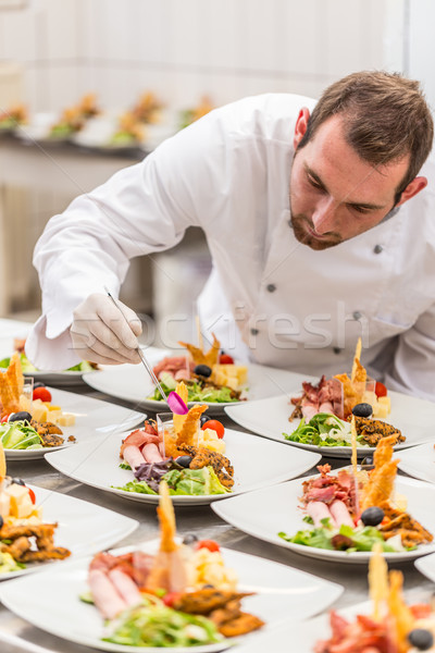 Chef voorgerechten schotel heerlijk fine dining restaurant Stockfoto © grafvision