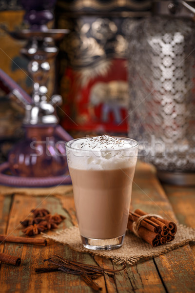 Dairy smoothie with cinnamon Stock photo © grafvision