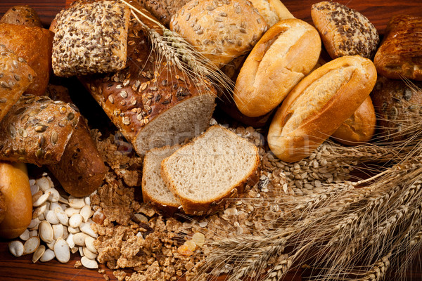 Válogatás kenyér különböző napraforgó búza fehér Stock fotó © grafvision