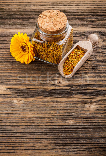 Virágpor üveg bögre virág narancs energia Stock fotó © grafvision