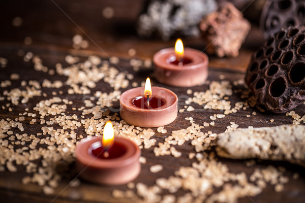 Group of burning candles Stock photo © grafvision