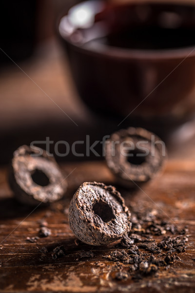 Compressed pu-erh chinese tea Stock photo © grafvision
