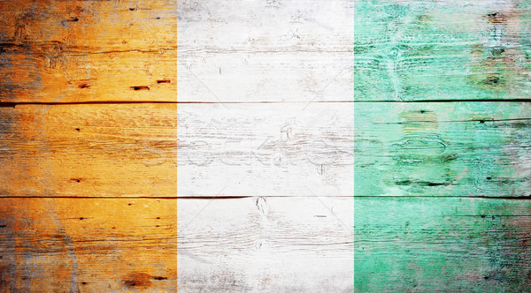 Bandiera Costa d'Avorio verniciato legno Foto d'archivio © grafvision