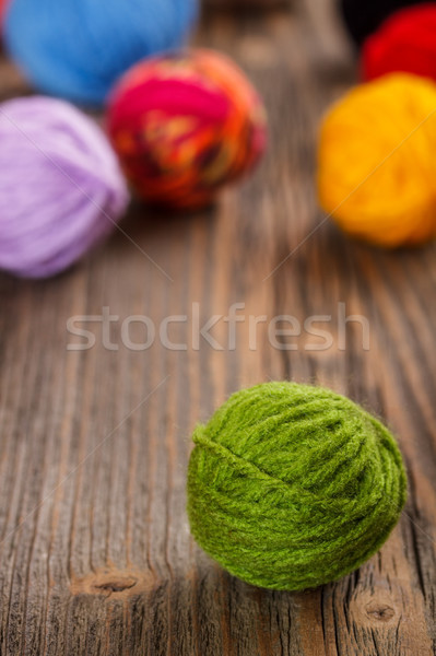Green woolen clew Stock photo © grafvision