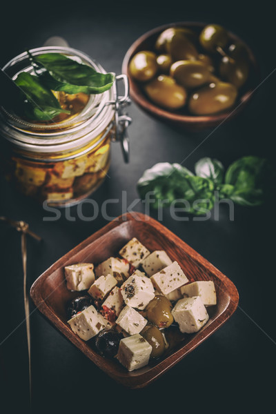 Cubes of cheese Stock photo © grafvision
