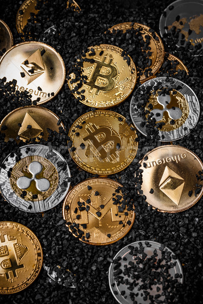 Pile of cryptocurrencies Stock photo © grafvision