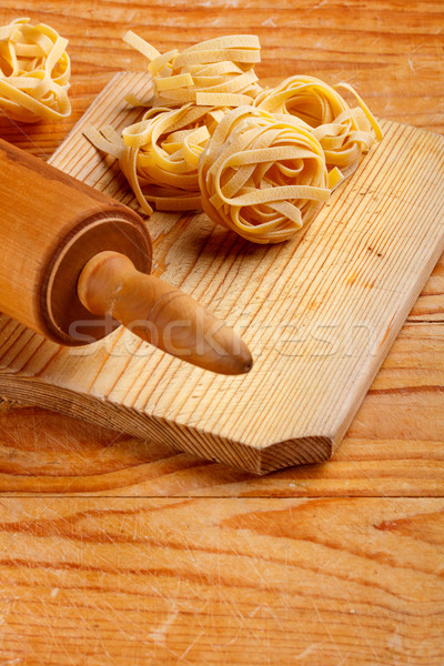 Fresh homemade tagliatelle Stock photo © grafvision