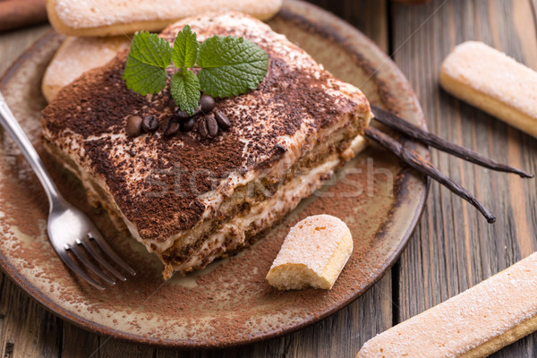 Tiramisu gâteau maison plaque café crème [[stock_photo]] © grafvision