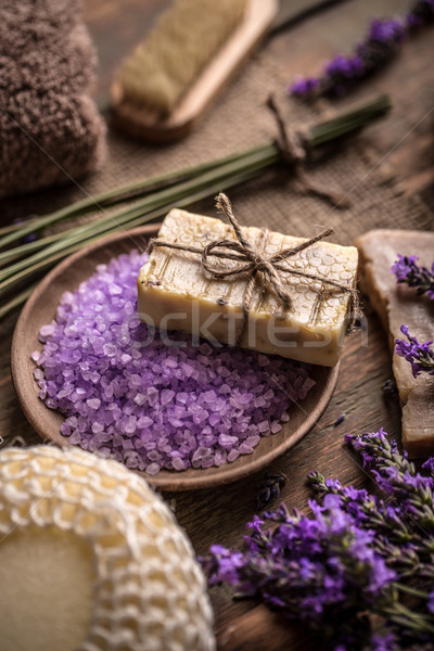 Foto stock: Lavanda · naturalismo · sabão · fresco · flores